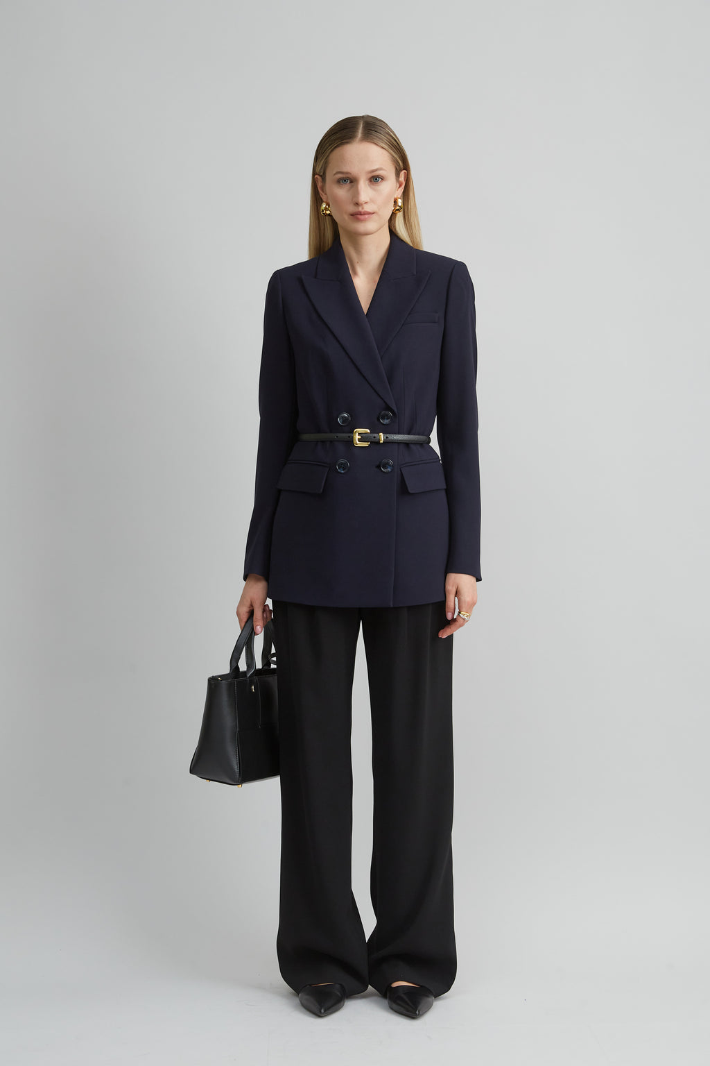 Women Double Breasted Crepe Blazer  | Elie Tahari
