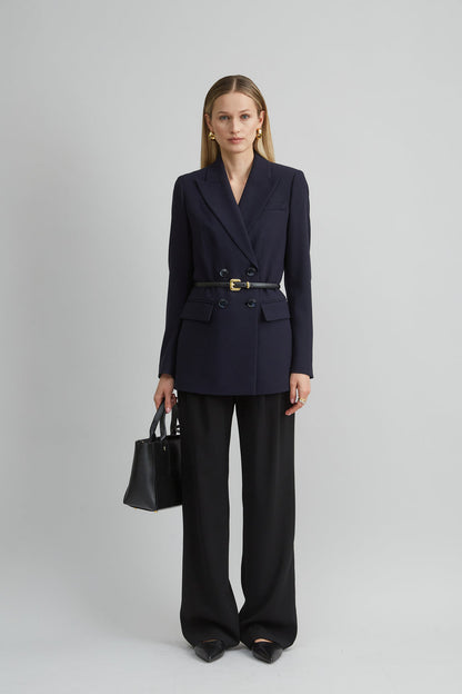 Women Double Breasted Crepe Blazer  | Elie Tahari