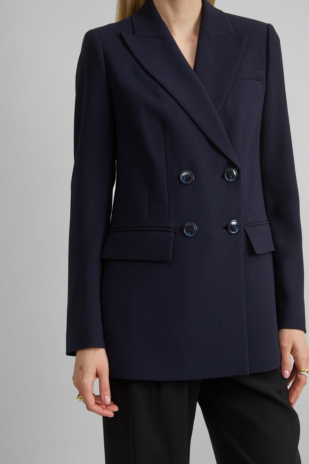 Women Double Breasted Crepe Blazer  | Elie Tahari