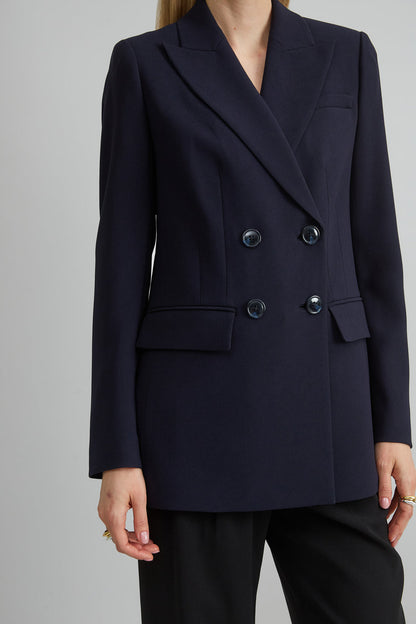 Women Double Breasted Crepe Blazer  | Elie Tahari