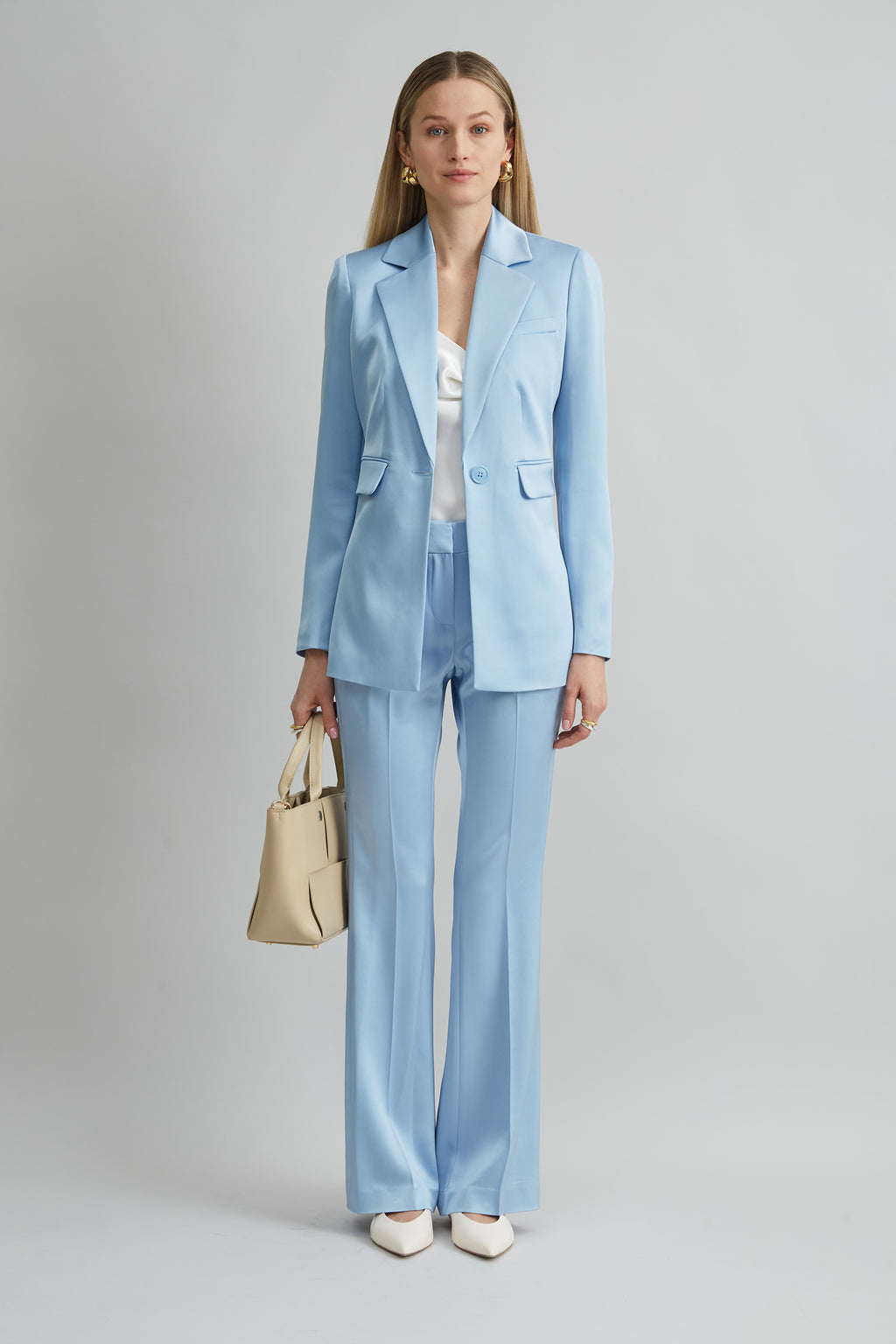 Women Satin Fit & Flare Pant  | Elie Tahari