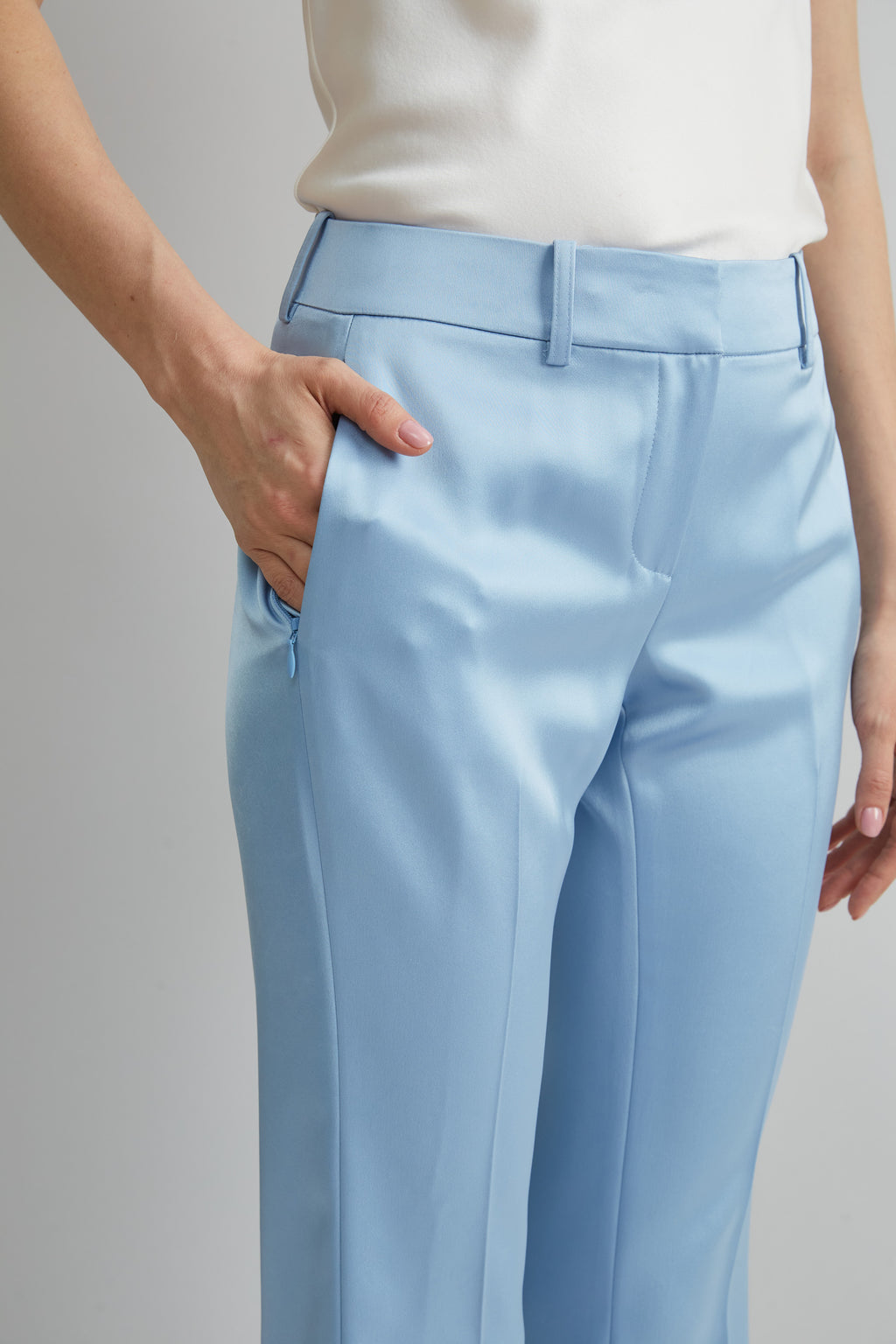 Women Satin Fit & Flare Pant  | Elie Tahari