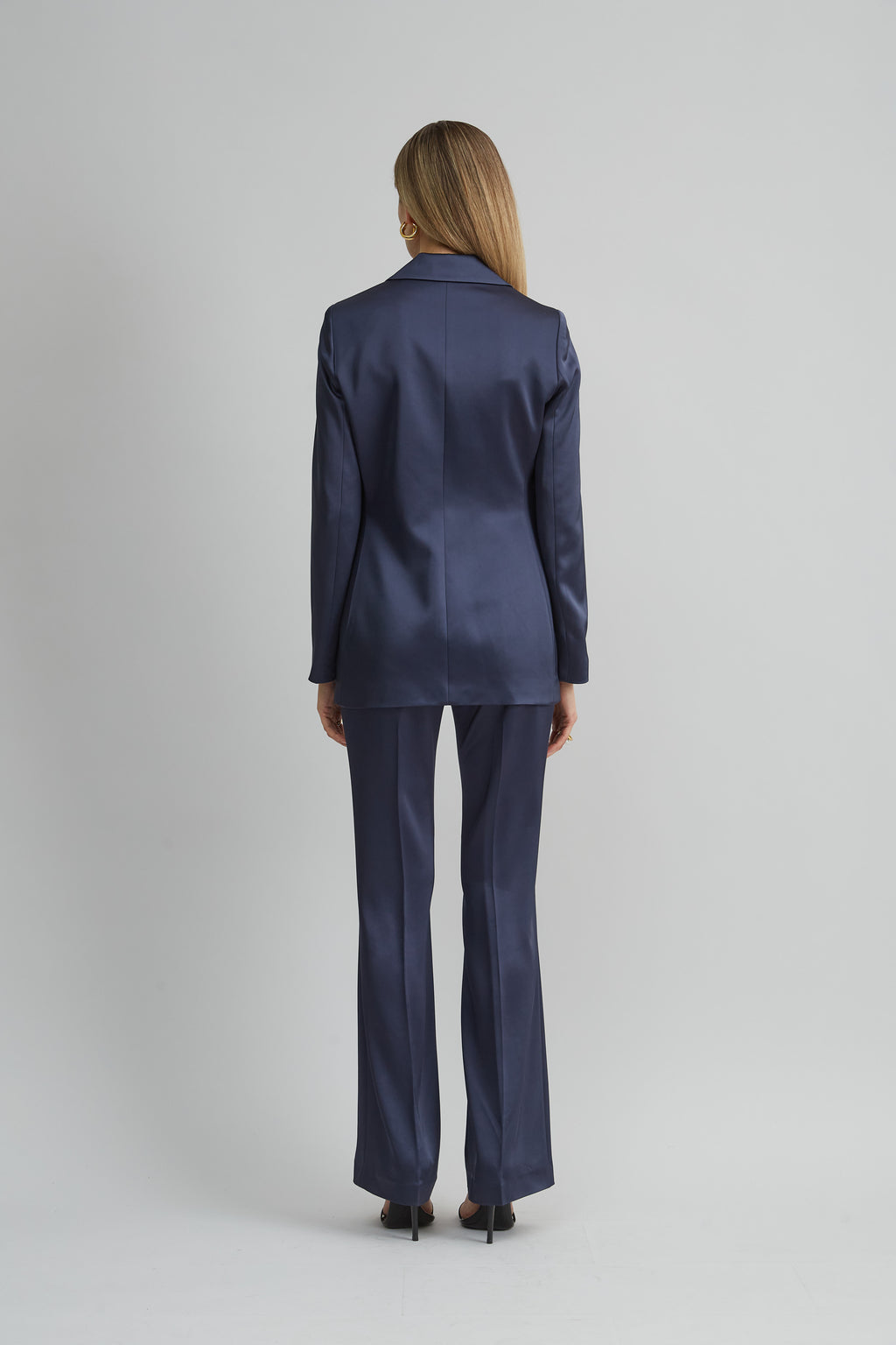 Women Satin Side Slit Blazer  | Elie Tahari