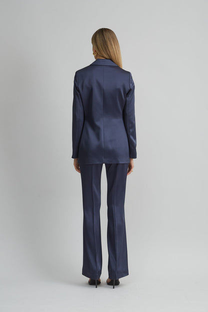 Women Satin Side Slit Blazer  | Elie Tahari