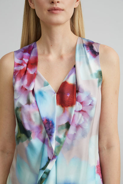 Women Silk Satin Fantasia Floral Shirt  | Elie Tahari