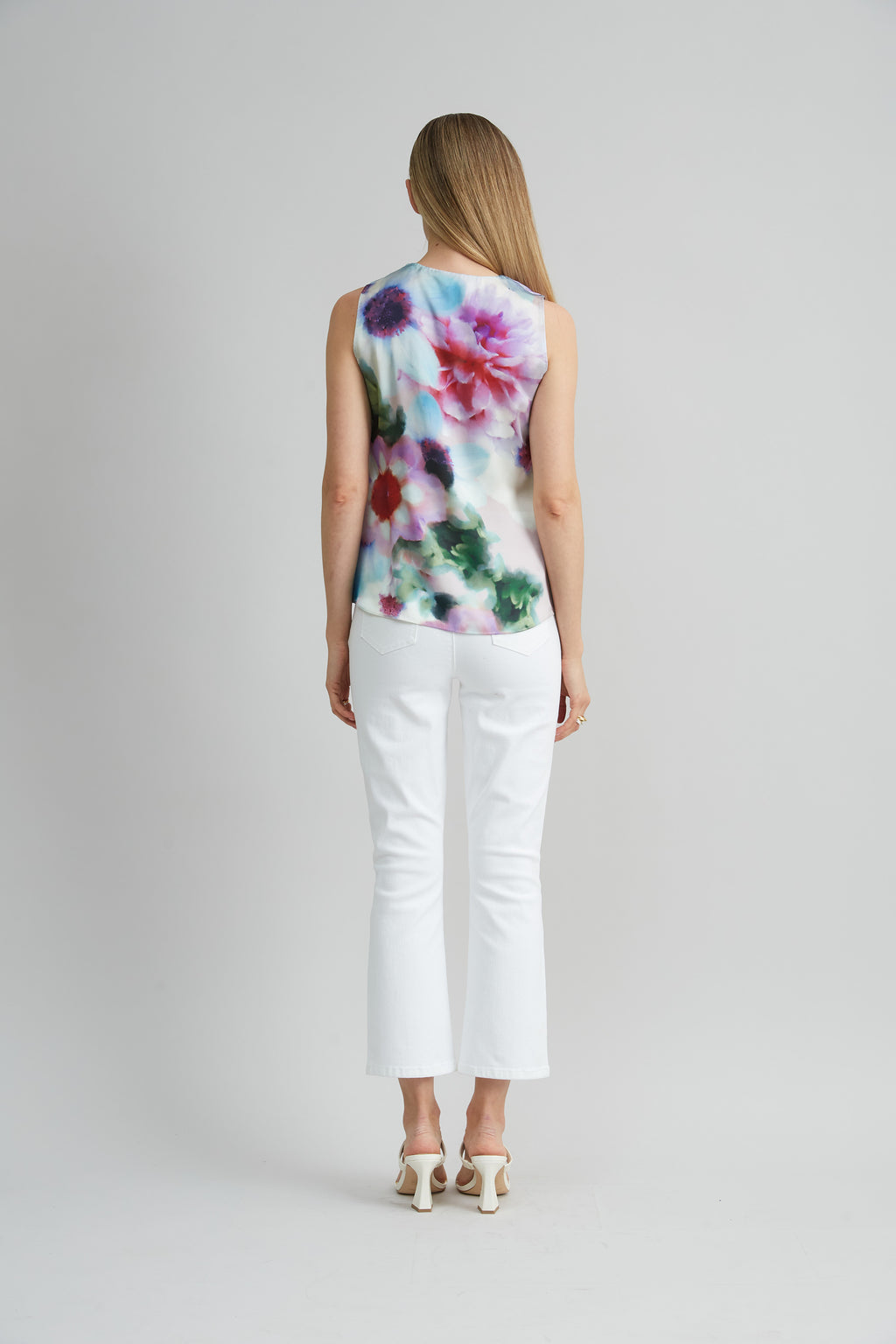 Women Silk Satin Fantasia Floral Shirt  | Elie Tahari