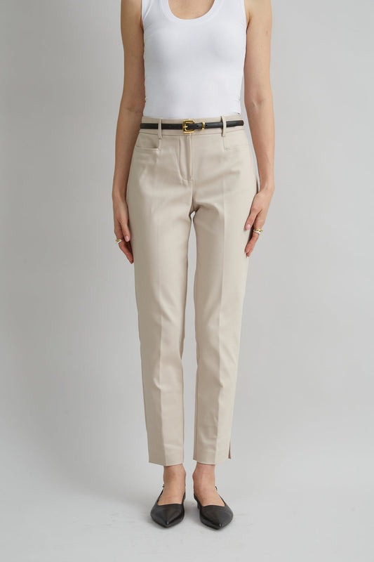 Women Cotton Slim Slit Pant  | Elie Tahari