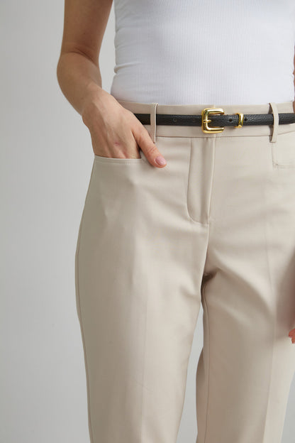 Women Cotton Slim Slit Pant  | Elie Tahari