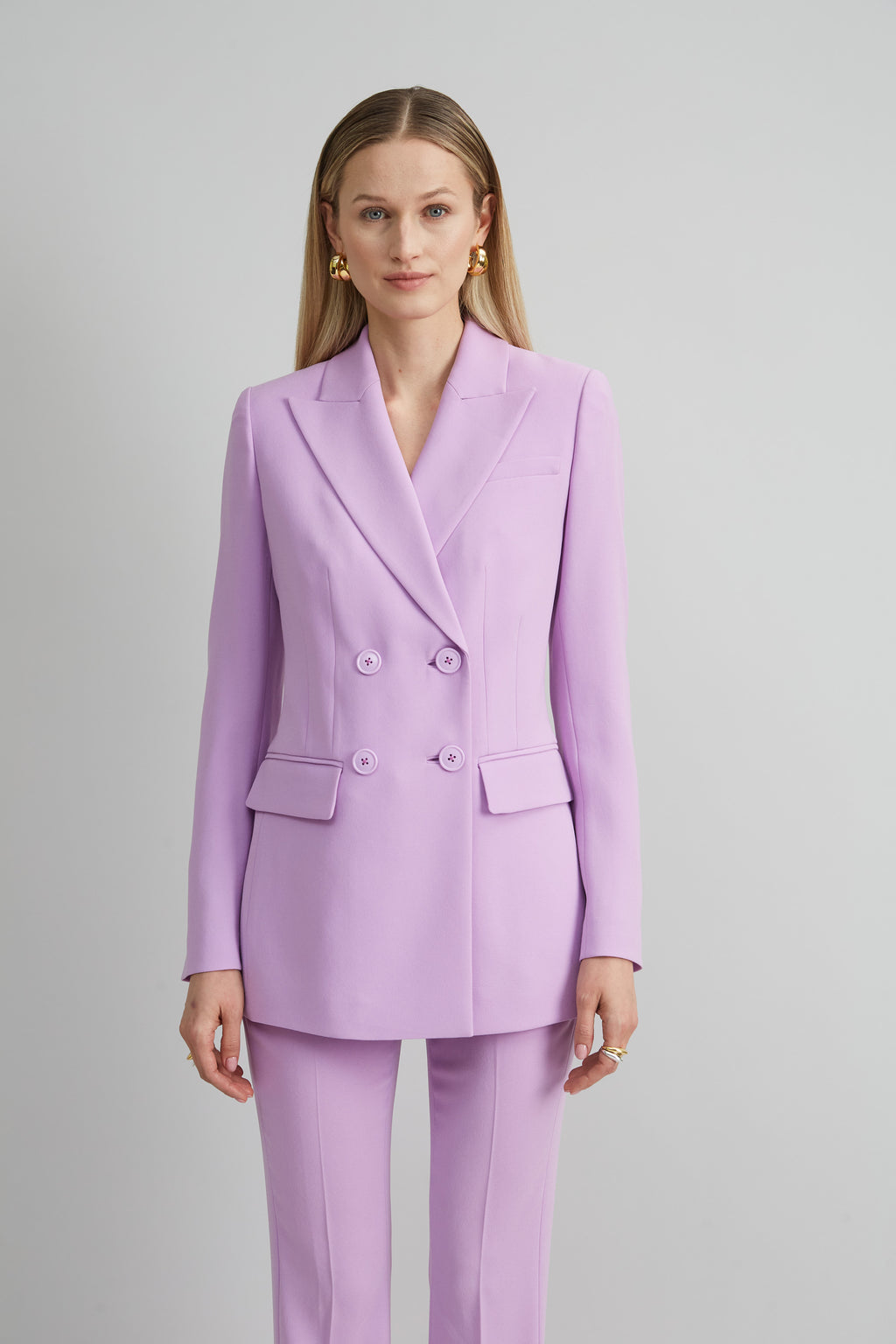 Women Double Breasted Crepe Blazer  | Elie Tahari