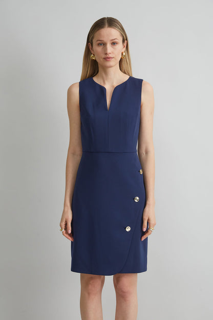 Women Contour Crepe Button Dress  | Elie Tahari