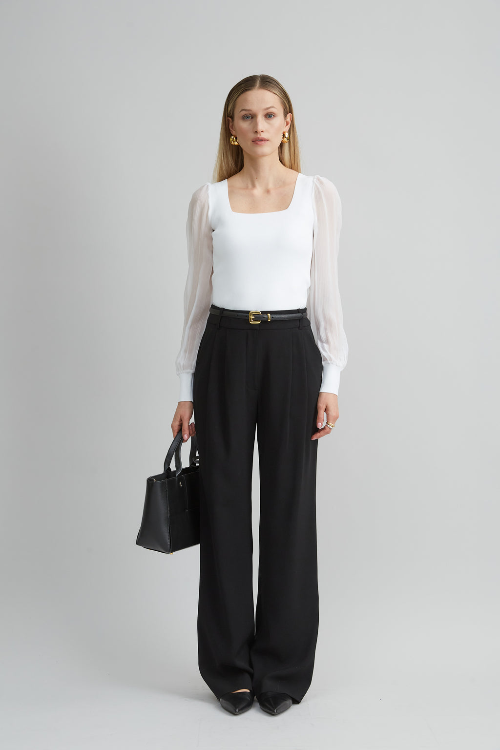 Women Chiffon Sleeve Sweater  | Elie Tahari