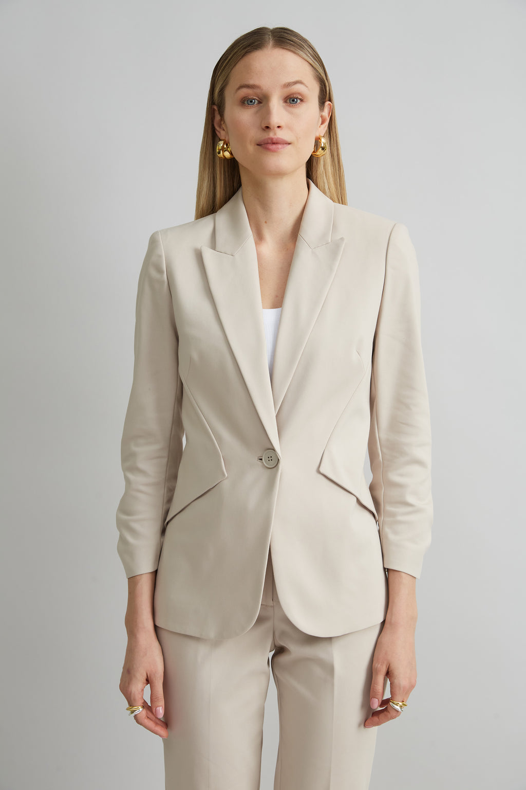 Women Cotton Panel Blazer  | Elie Tahari