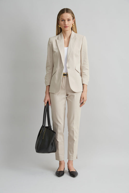 Women Cotton Panel Blazer  | Elie Tahari