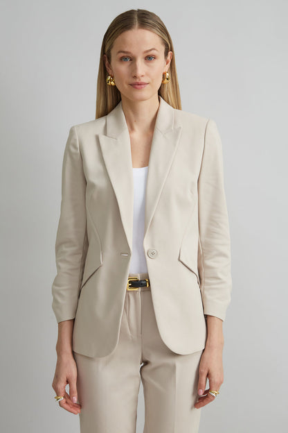 Women Cotton Panel Blazer  | Elie Tahari