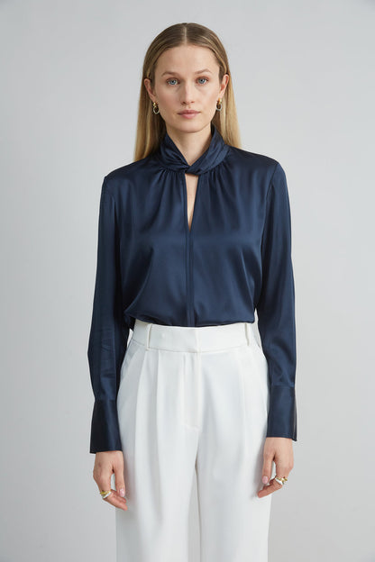 Women Silk Twist Shirt  | Elie Tahari