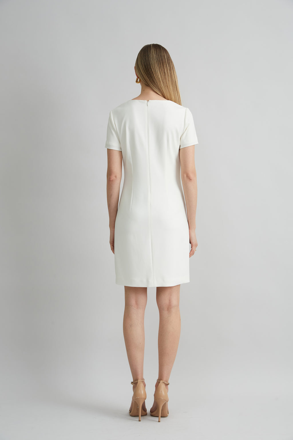 Women Short Sleeve Flower Applique Dress Foam | Elie Tahari