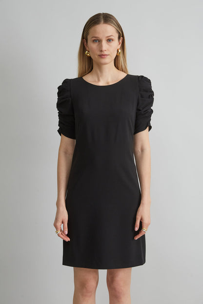 Women Ruched Sleeve Shift Dress Black | Elie Tahari