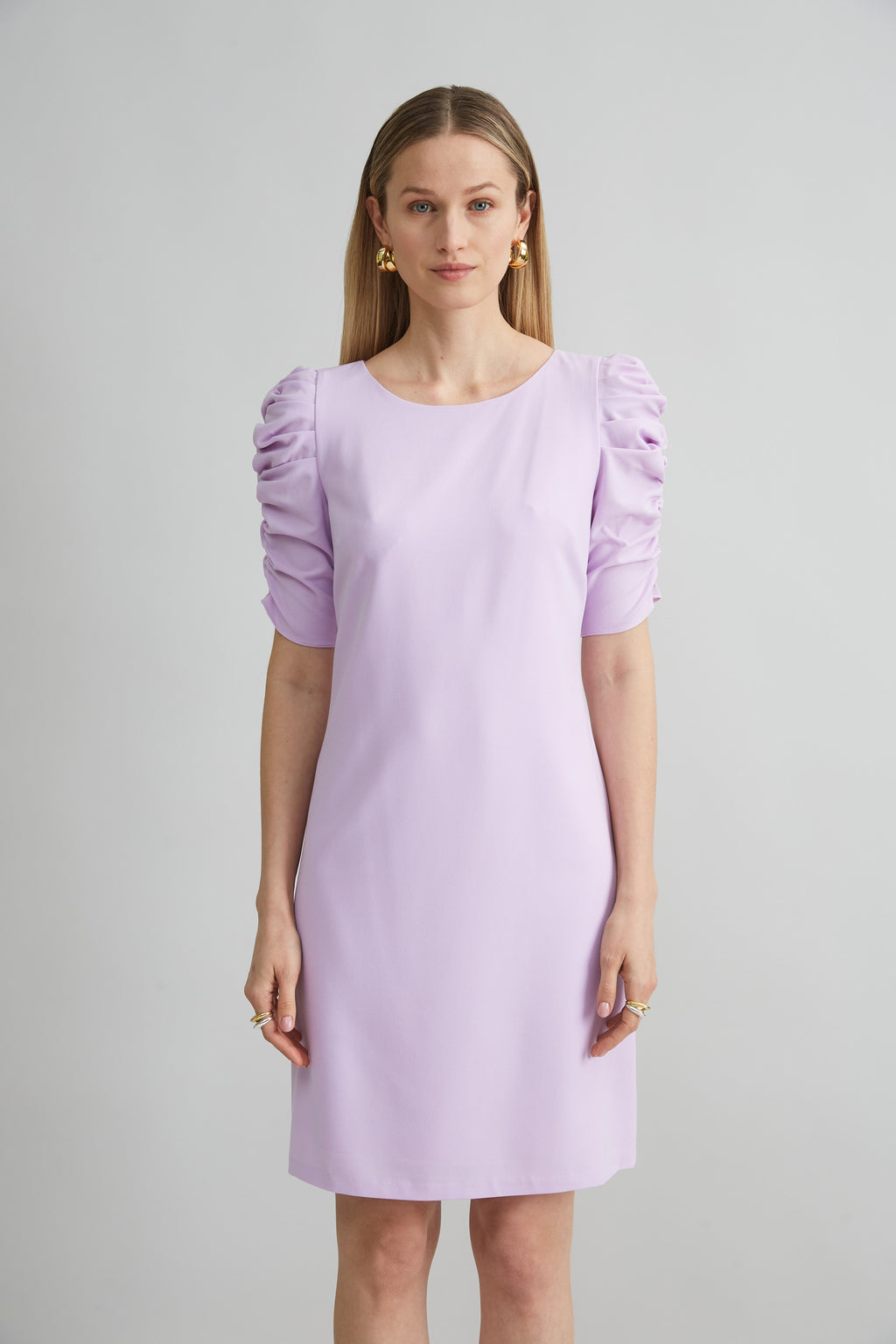 Women Ruched Sleeve Shift Dress Thistle | Elie Tahari