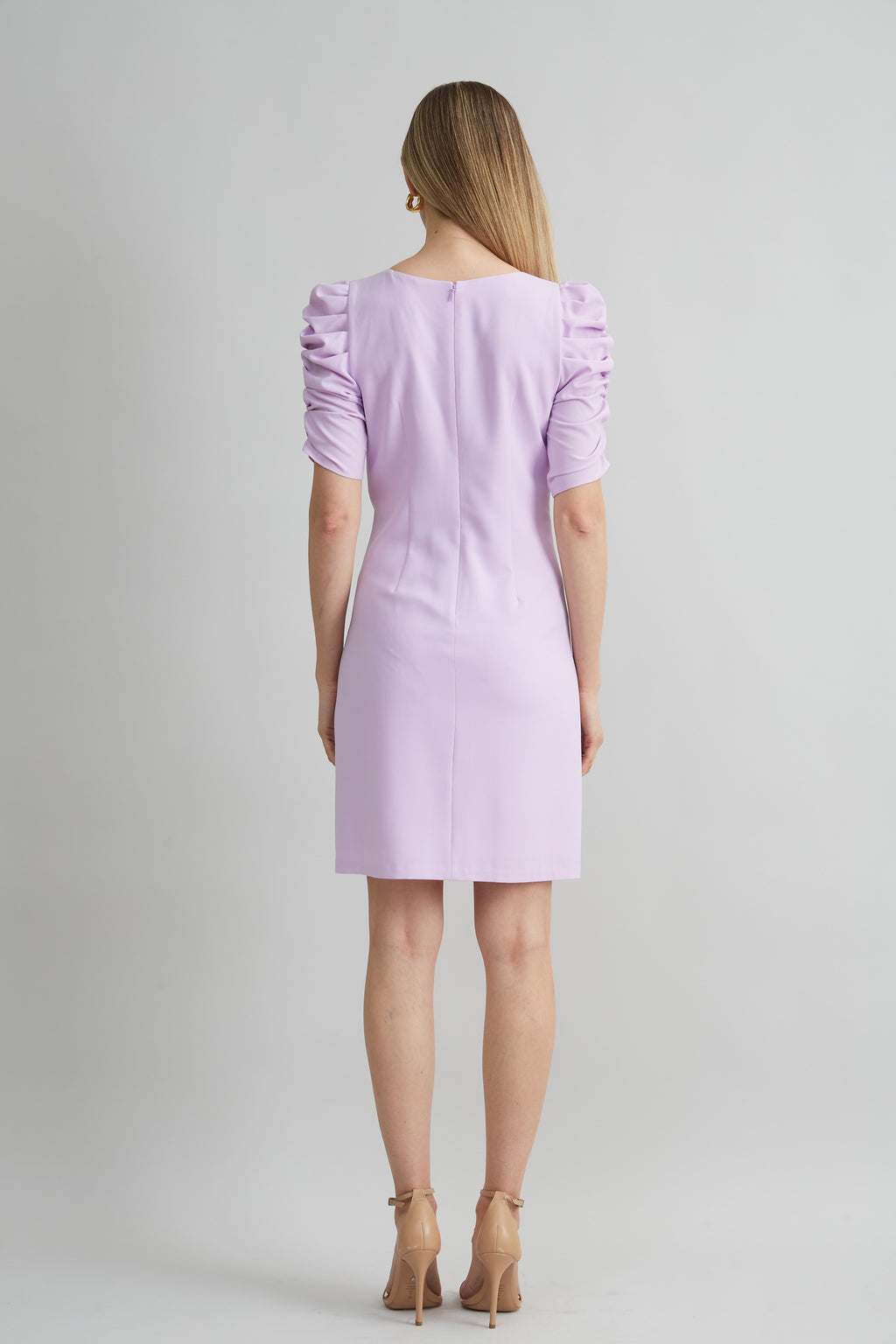 Women Ruched Sleeve Shift Dress Thistle | Elie Tahari