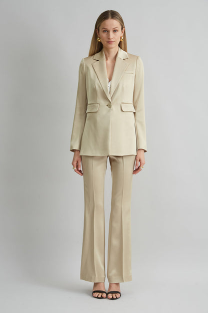 Women Satin Side Slit Blazer  | Elie Tahari