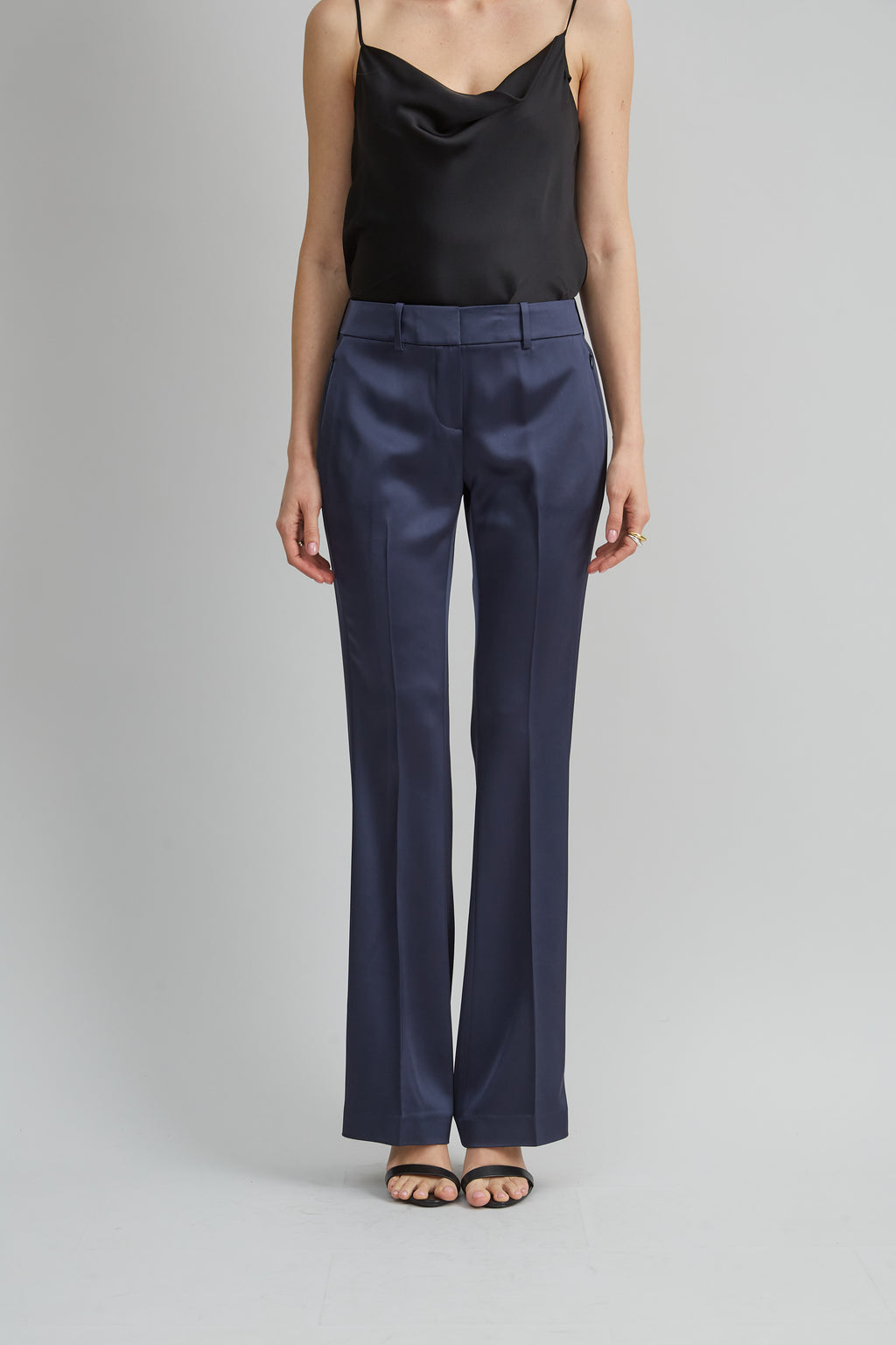 Women Satin Fit & Flare Pant  | Elie Tahari