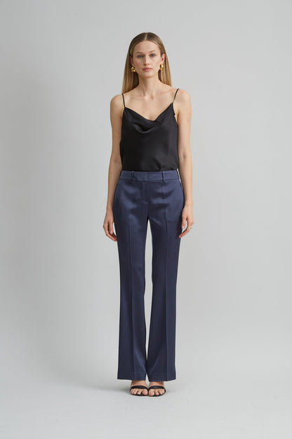 Women Satin Fit & Flare Pant  | Elie Tahari