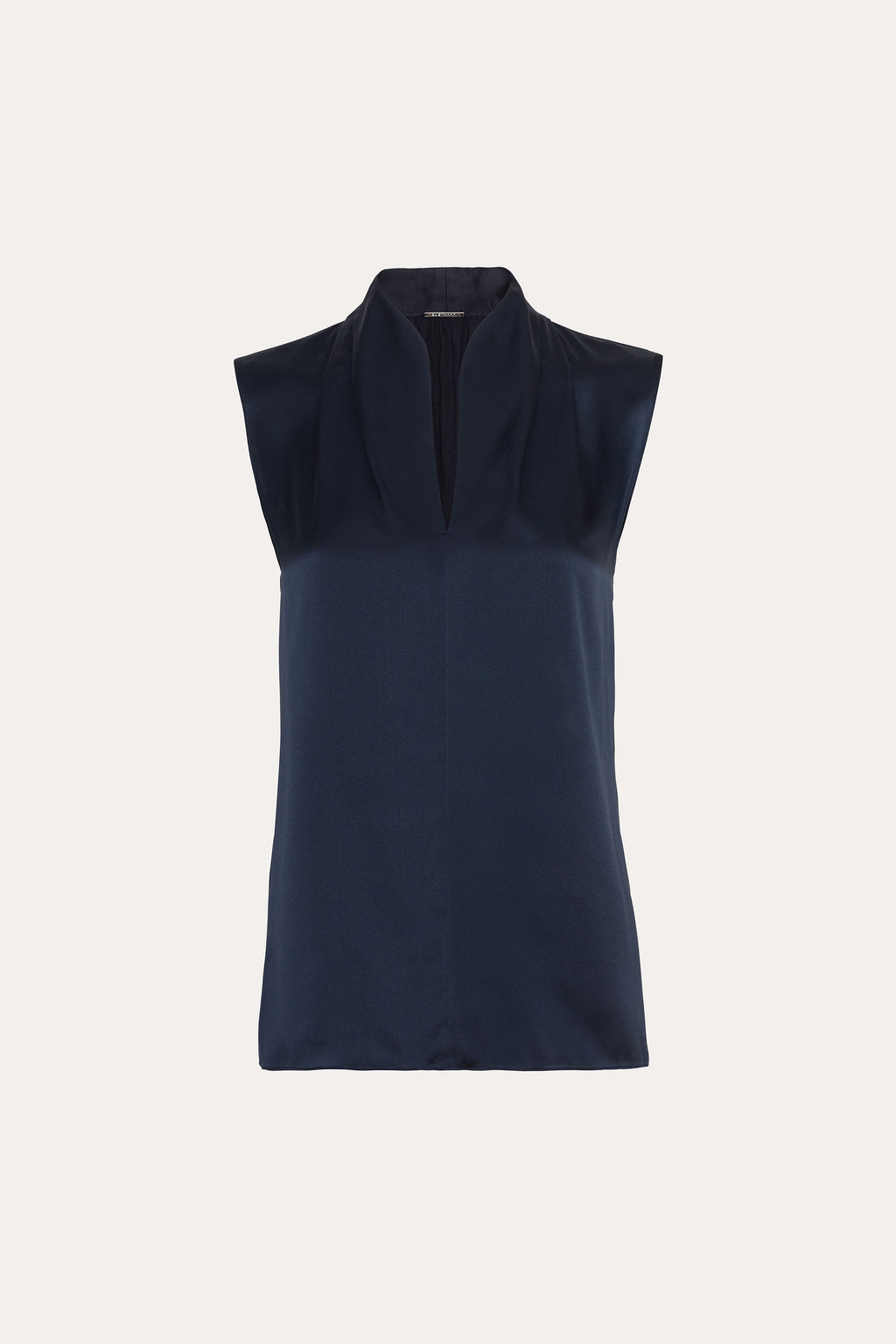 Women Sleeveless Silk Satin Contour Shirt  | Elie Tahari