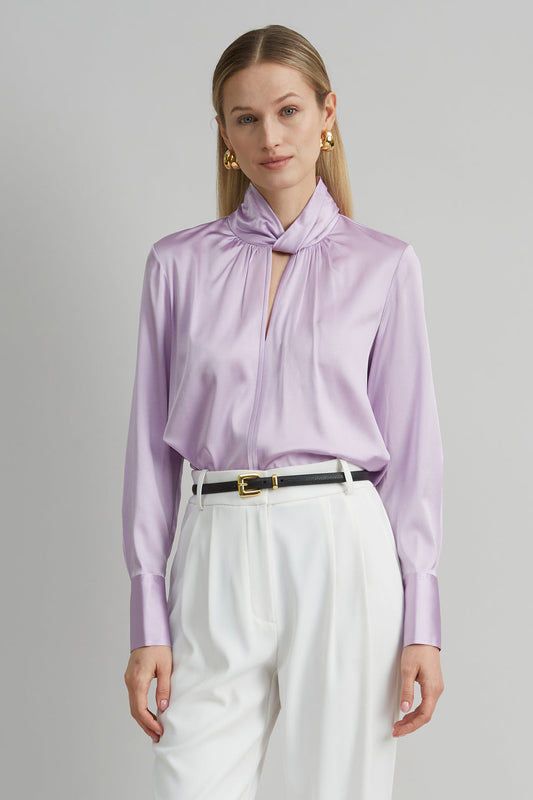 Women Silk Twist Shirt  | Elie Tahari