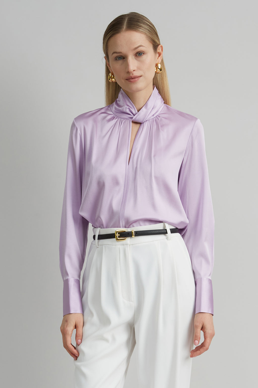 Women Silk Twist Shirt  | Elie Tahari