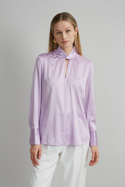 Women Silk Twist Shirt  | Elie Tahari