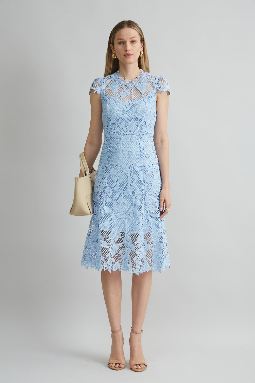 Women Floral Lace Midi Dress  | Elie Tahari