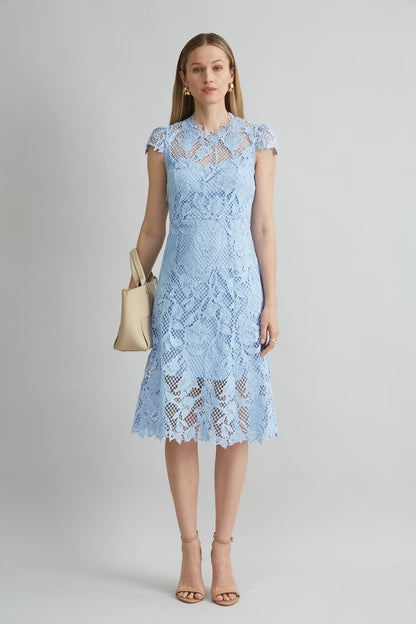 Women Floral Lace Midi Dress  | Elie Tahari