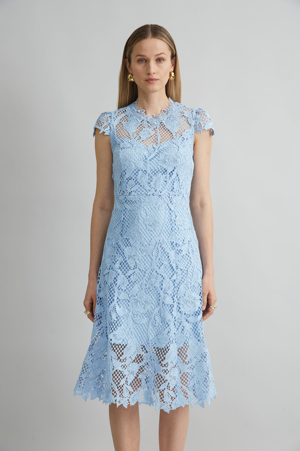 Women Floral Lace Midi Dress  | Elie Tahari