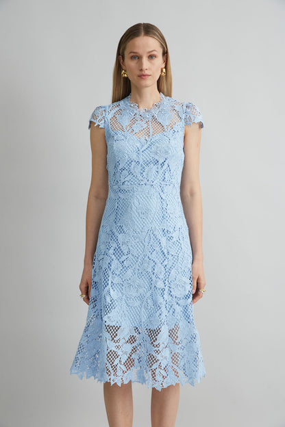 Women Floral Lace Midi Dress  | Elie Tahari