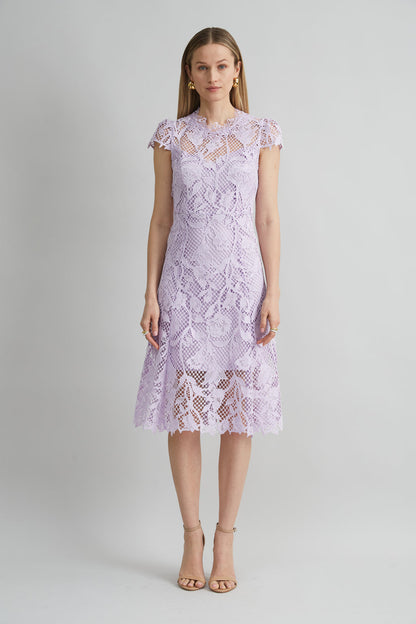 Women Floral Lace Midi Dress Thistle | Elie Tahari