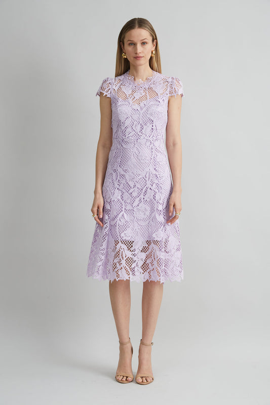 Women Floral Lace Midi Dress Thistle | Elie Tahari