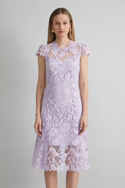 Women Floral Lace Midi Dress Thistle | Elie Tahari