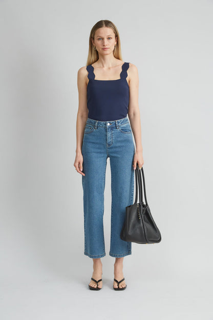 Women Scallop Sweater Tank  | Elie Tahari