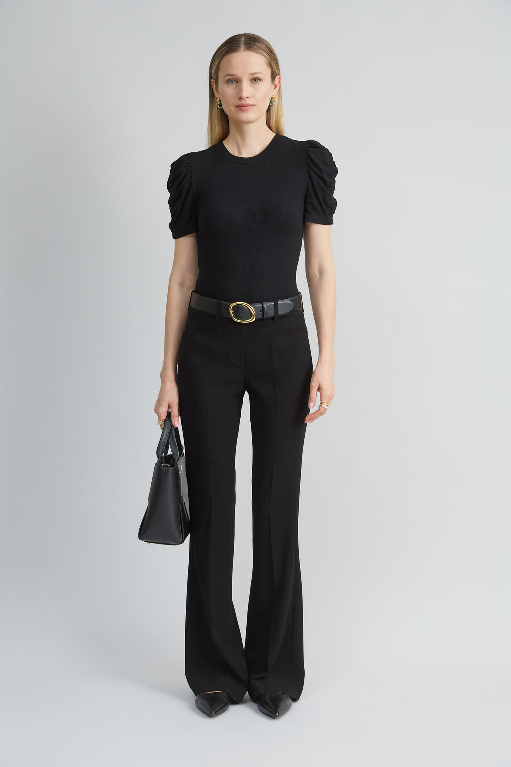 Women Puff Sleeve Rib Knit  | Elie Tahari