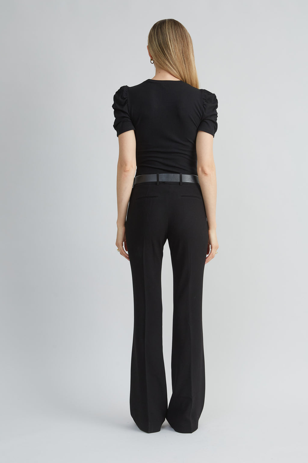 Women Puff Sleeve Rib Knit  | Elie Tahari