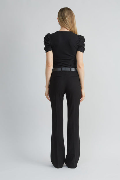 Women Puff Sleeve Rib Knit  | Elie Tahari