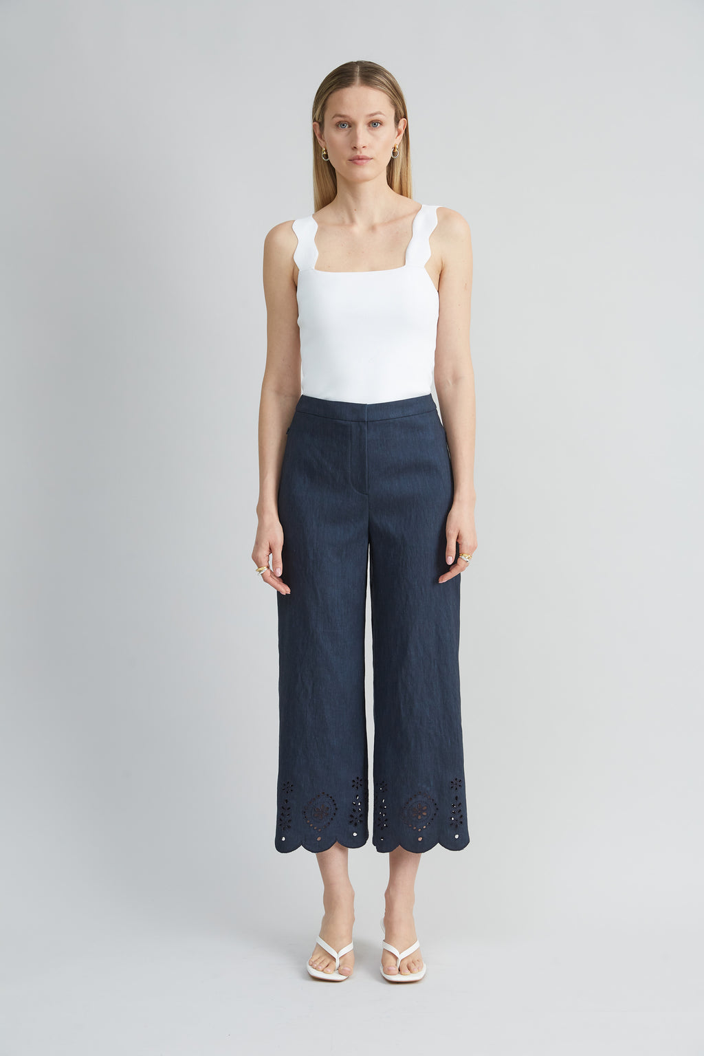 Women Scallop Sweater Tank  | Elie Tahari