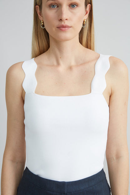 Women Scallop Sweater Tank  | Elie Tahari