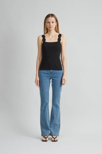 Women Scallop Sweater Tank  | Elie Tahari