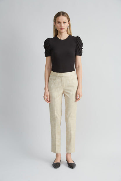 Women Puff Sleeve Rib Knit  | Elie Tahari