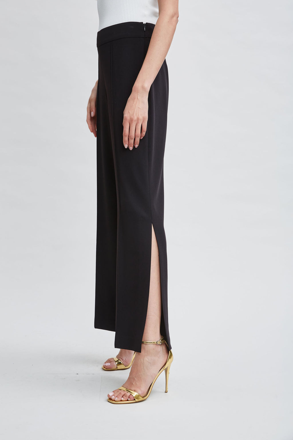 Women Wide Leg Slit Pant  | Elie Tahari