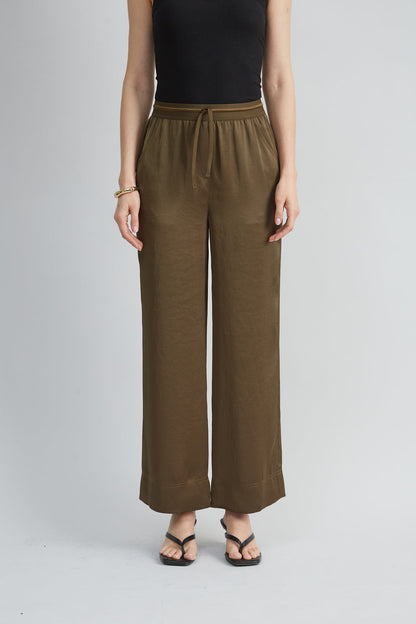 Women Satin Wide Leg Pant  | Elie Tahari