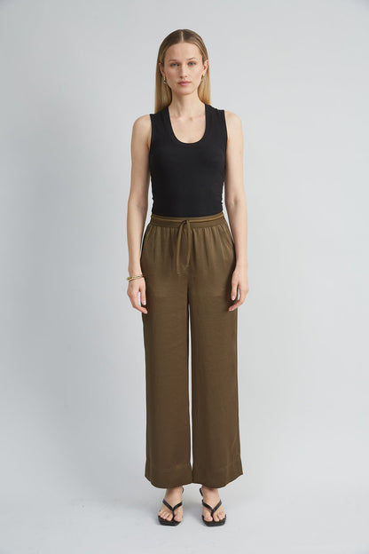 Women Satin Wide Leg Pant  | Elie Tahari