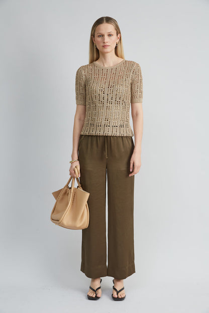 Women Satin Wide Leg Pant  | Elie Tahari