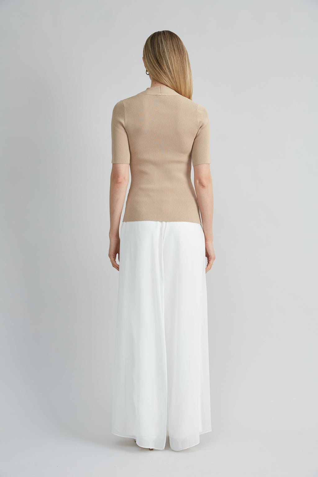 Women Short Sleeve Cable Twist Sweater  | Elie Tahari